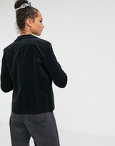 Thumbnail for your product : JDY 70s style cord suit blazer in black