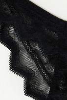 Thumbnail for your product : Coco de Mer Muse Mia Scalloped Embroidered Stretch-mesh Briefs - Black