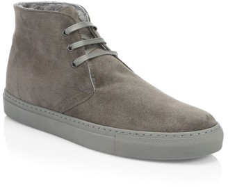 Saks Fifth Avenue COLLECTION Suede & Shearling Chukka Sneakers