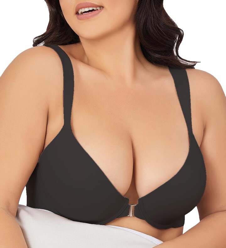 Wireless Push Up Bras for Women Front Closure Bras for Women No Underwire  32d Backless Bras for Women Push Up at  Women's Clothing store