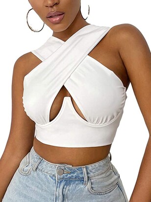 Wrap Front Halter Top | Shop the world's largest collection of fashion |  ShopStyle UK