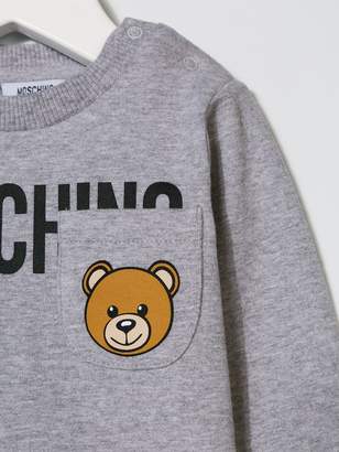 Moschino Kids teddy logo print T-shirt