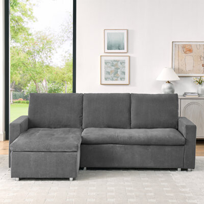 George Oliver L Shaped Convertible Sleeper Sofa Bed 90\