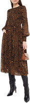 Thumbnail for your product : Ganni The Vikki Shirred Printed Chiffon Midi Dress