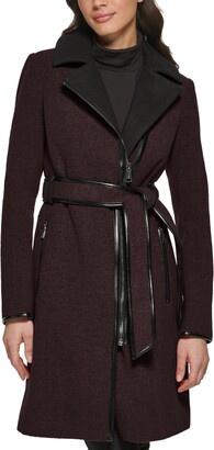 GUESS Women's Asymmetrical-Zipper Coat, Created for Macy's
