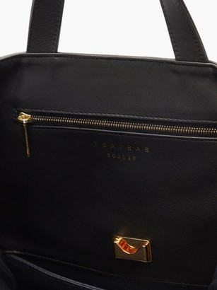 Tsatsas Fluke Grained-leather Tote Bag - Black