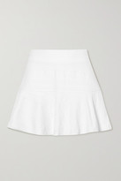 Thumbnail for your product : L'etoile Sport Pleated Textured Stretch-jersey Tennis Skirt