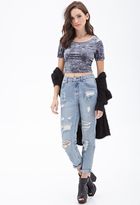 Thumbnail for your product : Forever 21 Crushed Velveteen Crop Top