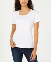 Thumbnail for your product : Karen Scott Petite Cotton Scoop-Neck Top, Created for Macy's