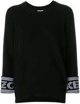 Kenzo ribbed logo cuff sweater 