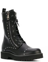 Thumbnail for your product : Dolce & Gabbana stitch detailed combat boots - women - Leather/rubber - 38