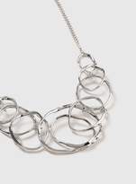Thumbnail for your product : Evans Silver Beaten Link Collar Necklace
