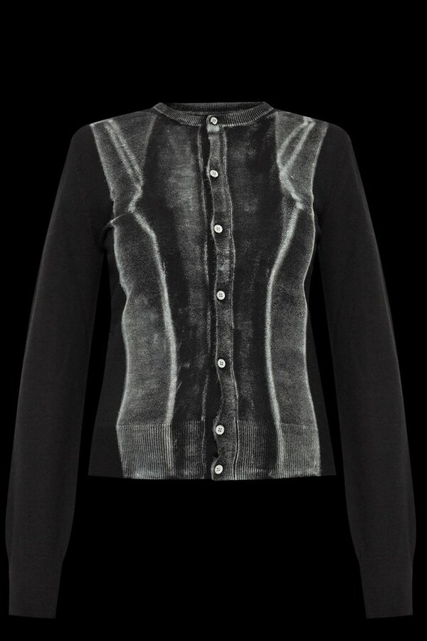 MM6 MAISON MARGIELA Cardigan-Print Crewneck Jumper