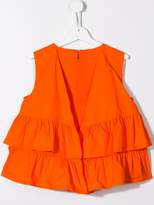 Thumbnail for your product : MSGM Kids tiered ruffled top
