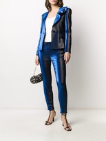 Thumbnail for your product : Boutique Moschino Metallic-Effect Slim-Fit Trousers