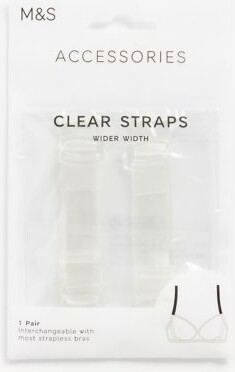 Allegra K Clear Bra Straps Soft Transparent Fashion Secrets Bra Strapless  Replacement Invisible Shoulder Straps Clear-5 pairs Width: 1 cm/ 3/8
