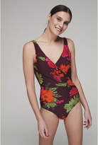Thumbnail for your product : Long Tall Sally Floral Illusion Wrap Front Swimsuit