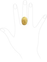 Thumbnail for your product : Torrini Elena - Flamed 18K Yellow Gold Shield Ring