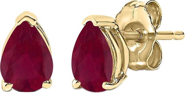 Haus of Brilliance Colorful Gemstones 14K 0.90 ct. tw. Ruby Stud Earrings
