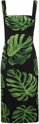 Dolce & Gabbana Leaf Printed Dress