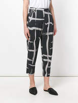 Thumbnail for your product : Lorena Antoniazzi brush print trousers