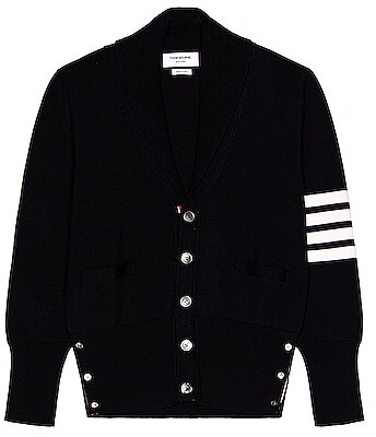 Mens Navy Stripe Cardigan | ShopStyle