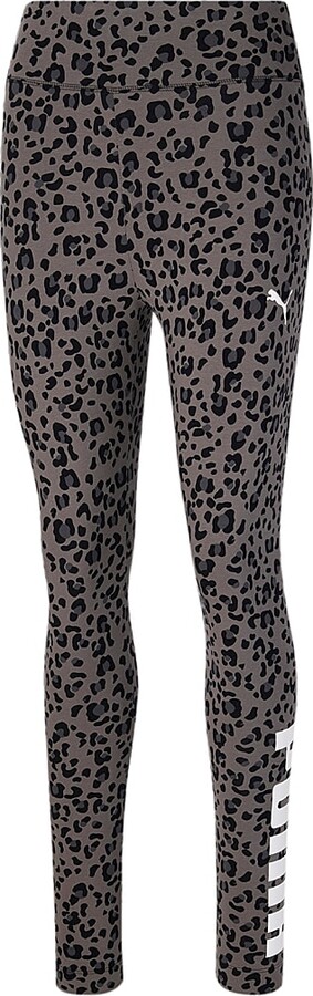 PUMA Training Formknit seamless leggings in black leopard print