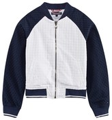 Thumbnail for your product : Tommy Hilfiger Navy and White Broderie Anglaise Bomber Jacket
