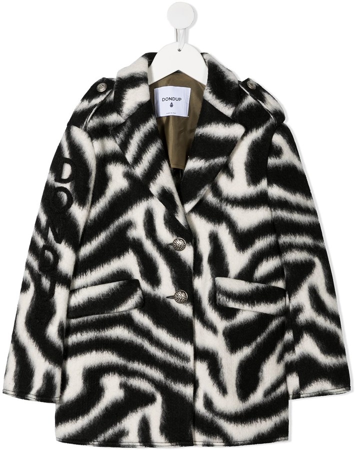 Dondup Kids Zebra Print Coat - ShopStyle Girls' Outerwear