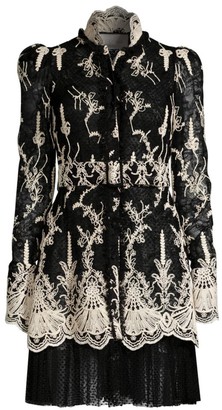 Alexis Hilaria Embroidered Lace Dress