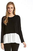 Thumbnail for your product : Karen Kane Mix-and-Match Contrasting Top