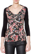 Thumbnail for your product : Just Cavalli Floral Print Raglan Jersey Top