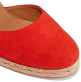 Thumbnail for your product : Castaner Carina Tasseled Suede Wedge Espadrilles - Red