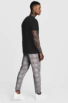 Thumbnail for your product : boohoo Smart Check Tape Detail Cropped Jogger
