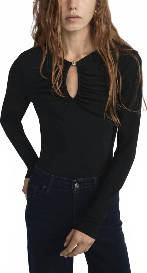 Frame Keyhole Top In Black