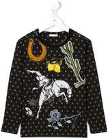 Thumbnail for your product : Dolce & Gabbana Kids polka dot cowboy sweatshirt
