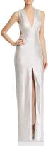 Thumbnail for your product : Aidan Mattox Aidan by Metallic Foil Stretch Knit Gown