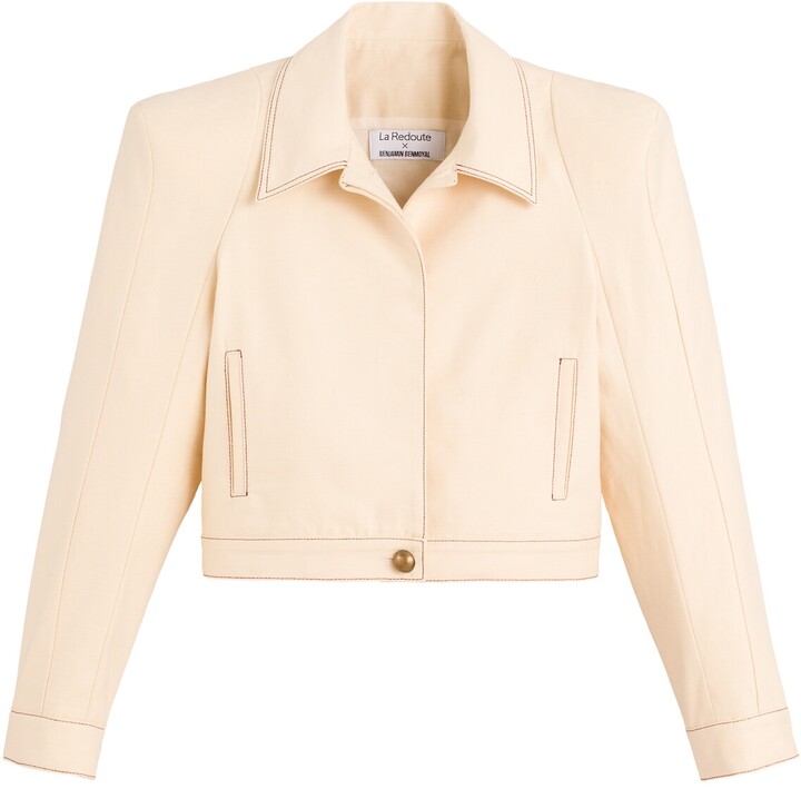 BENJAMIN BENMOYAL x LA REDOUTE Cotton/Linen Short Jacket - ShopStyle