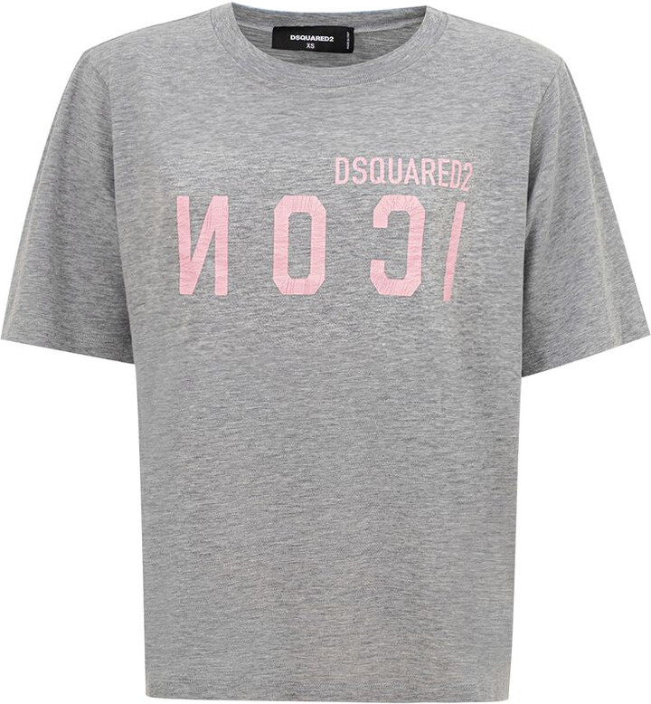 DSQUARED2 Gray Cotton Women's T-Shirt