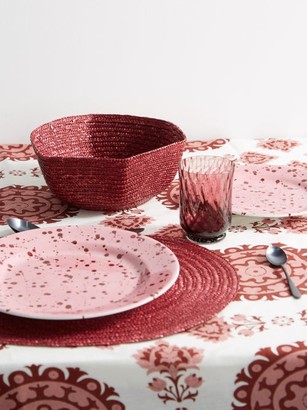 Cabana Magazine - Set Of Four Samarkand Linen Napkins - Pink Multi