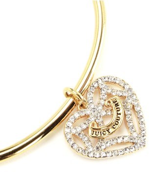 Juicy Couture Pave Open Heart Slider Bangle