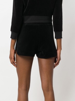 Juicy Couture Swarovski embellished velour shorts