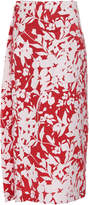 Thumbnail for your product : Rosie Assoulin Draped Floral-Print Silk Midi Skirt