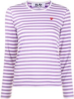 Thumbnail for your product : Comme des Garçons PLAY long-sleeved striped T-shirt