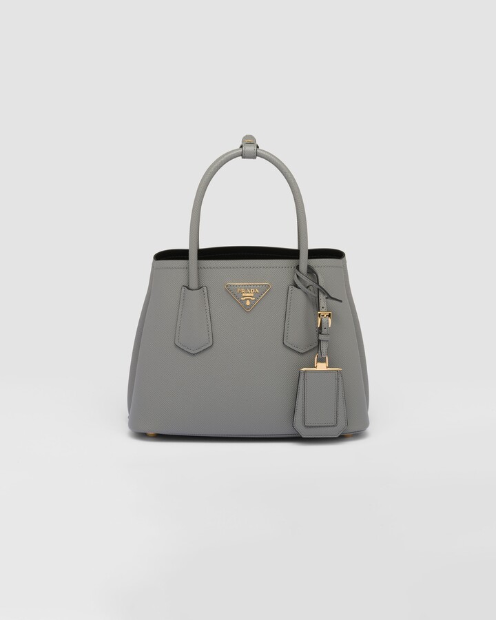 Prada Saffiano Lux Micro Tote Bag w/Shoulder Strap, Black (Nero)