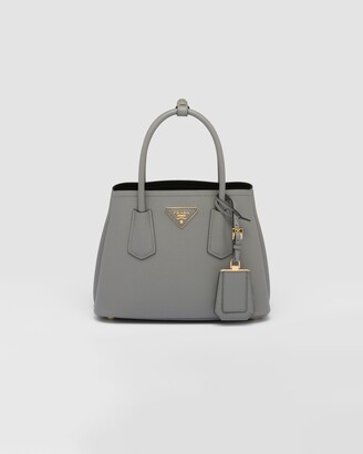 Prada Large Leather Handbag in Gray