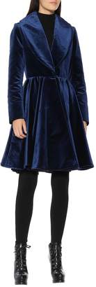 Alaia Silk-blend velvet princess coat