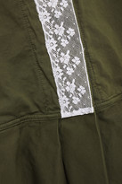 Thumbnail for your product : MM6 MAISON MARGIELA Oversized Lace-trimmed Cotton-canvas Vest