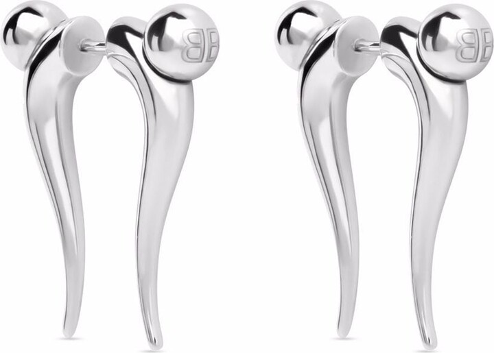 Balenciaga Force double horn earrings - ShopStyle
