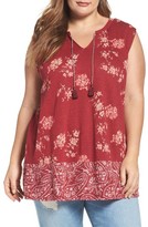 Thumbnail for your product : Lucky Brand Plus Size Women's Paisley Border Print Tank